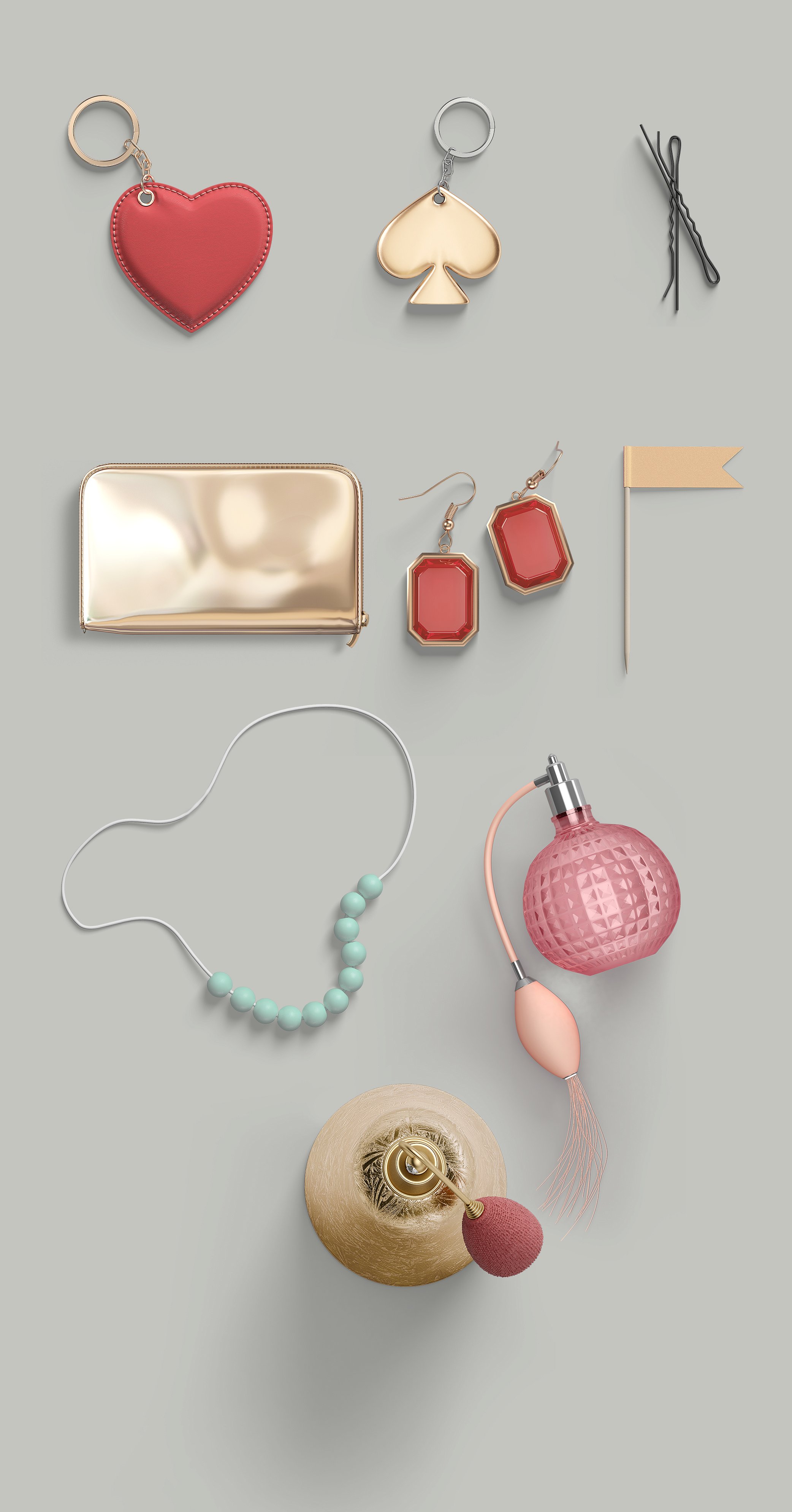 8.3GB超容量女性小物样机素材 Girly Stationery Mockup Creator（高清实物元素+场景样机）插图(29)