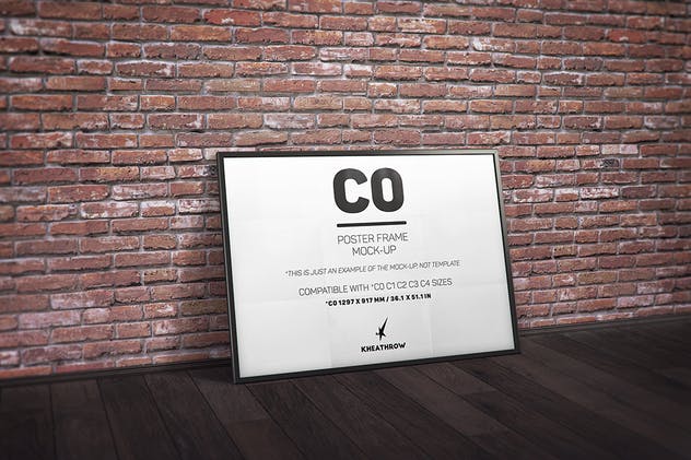 优雅海报画框样机模板 C0 Elegant Poster Frame Mock-Ups插图(9)