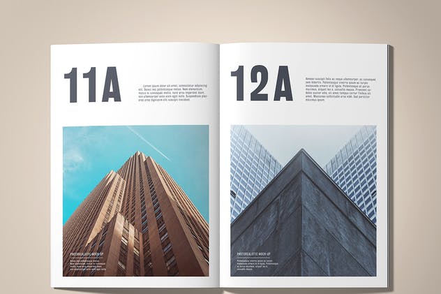 A4烫金印字杂志样机 A4 Foil Stamping Magazine Mock-Up插图(4)