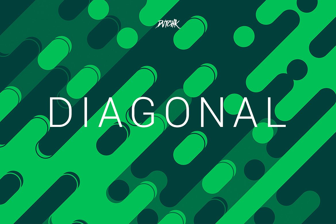 圆角线条背景纹理v01 Diagonal | Rounded Lines Bgs | V01插图(3)