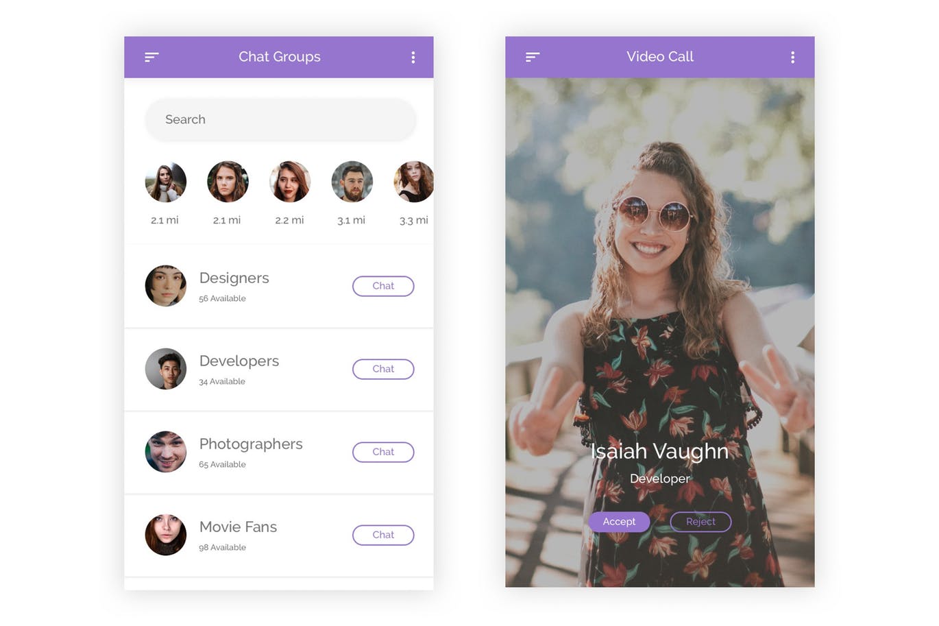 社交聊天&分享APP应用UI设计素材库精选套件 Chatty – Chatting & Sharing App -Adobe Illustrator插图(7)