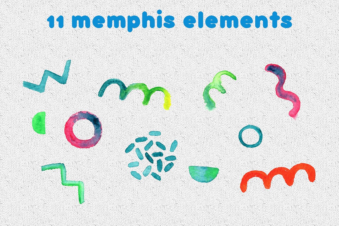 80后复古物品的水彩风格素材合辑下载[psd,png]插图(3)