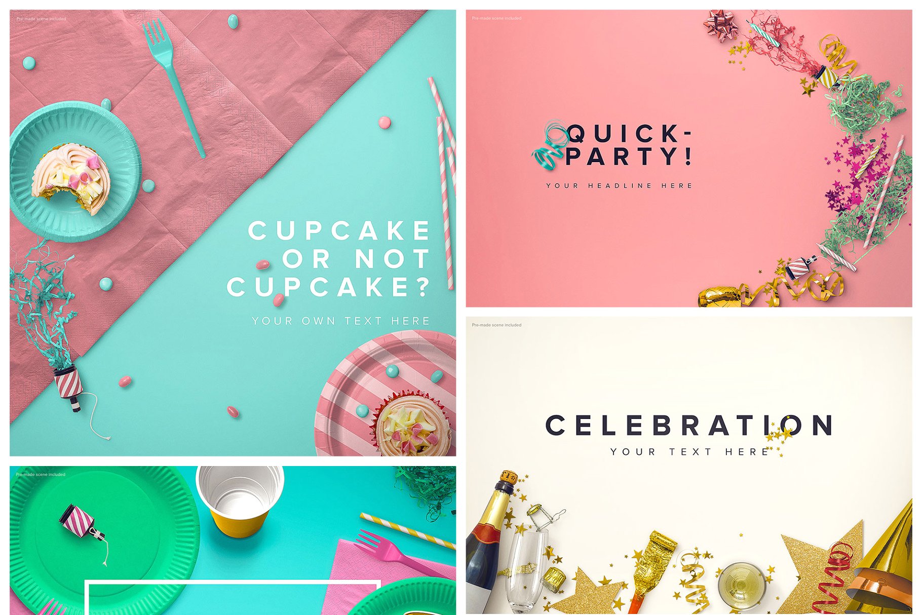 节日聚会主题场景样机[1.41GB, 对象+场景模板] Party Collection – CS插图(5)