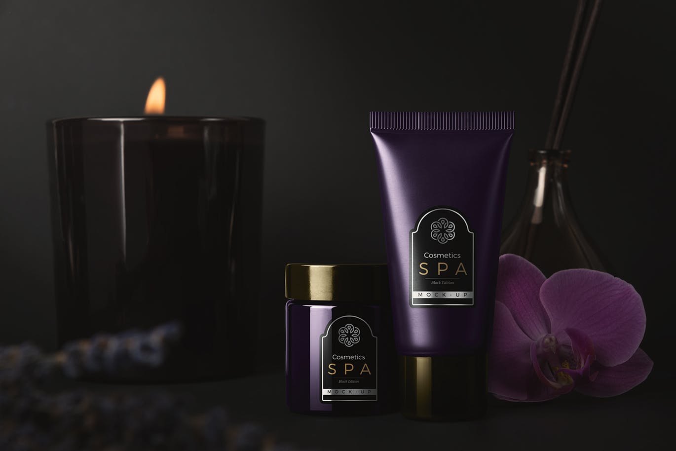 高品质的高端会所SPA化妆品样机展示模型mockups插图(4)