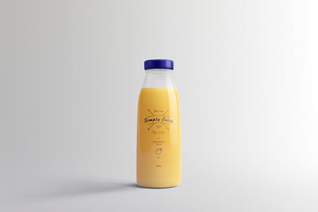 果汁瓶包装设计展示样机 Juice Bottle Packaging Mock-Ups Vol.1插图(5)