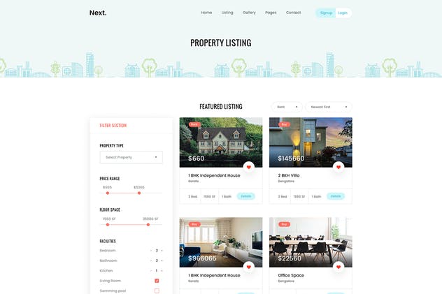 房地产物业管理机构网站设计模板 RealEstate Property Management Agency Web Template插图(3)