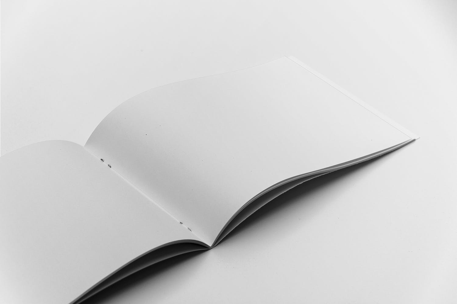 企业画册产品手册右侧特写样机素材库精选 Landscape Brochure Mockup Right Closeup插图(1)