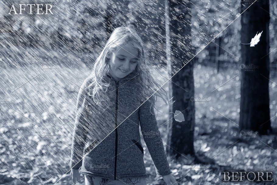 逼真飘雪雪景叠层背景 Real Snow-Rain overlays collection插图(3)