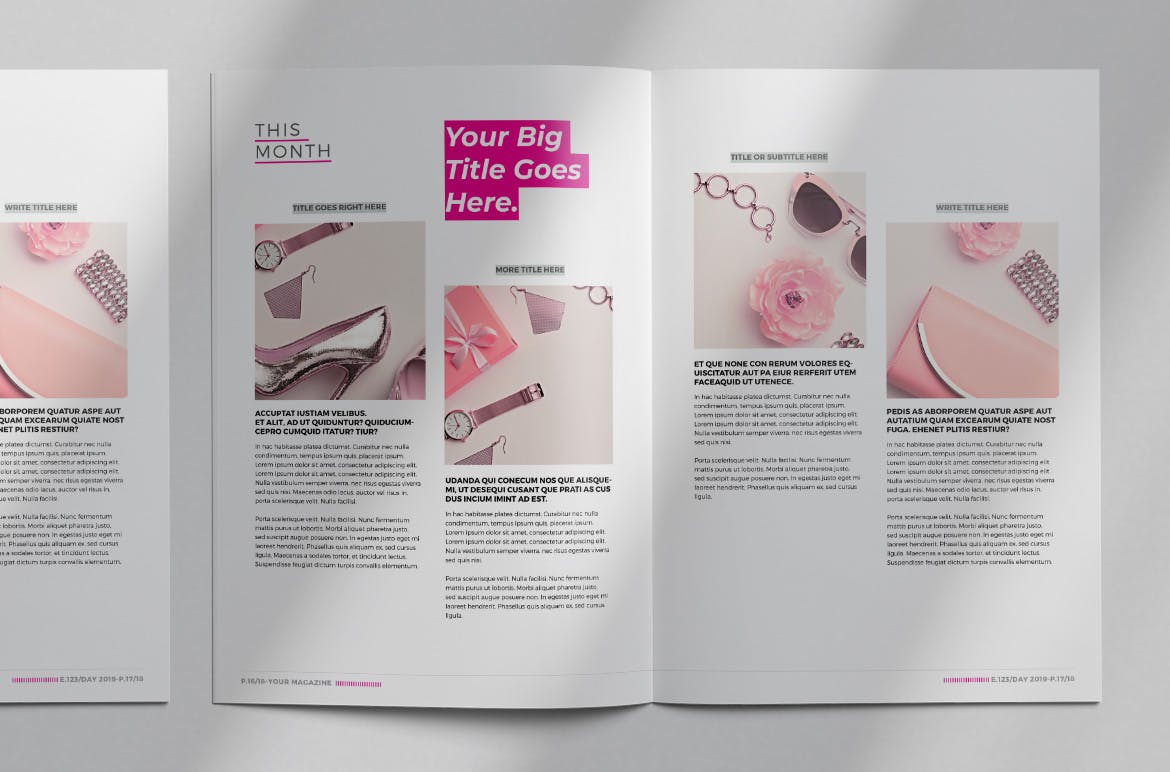 女性时尚服饰主题素材库精选杂志InDesign模板 Magazine Template插图(9)