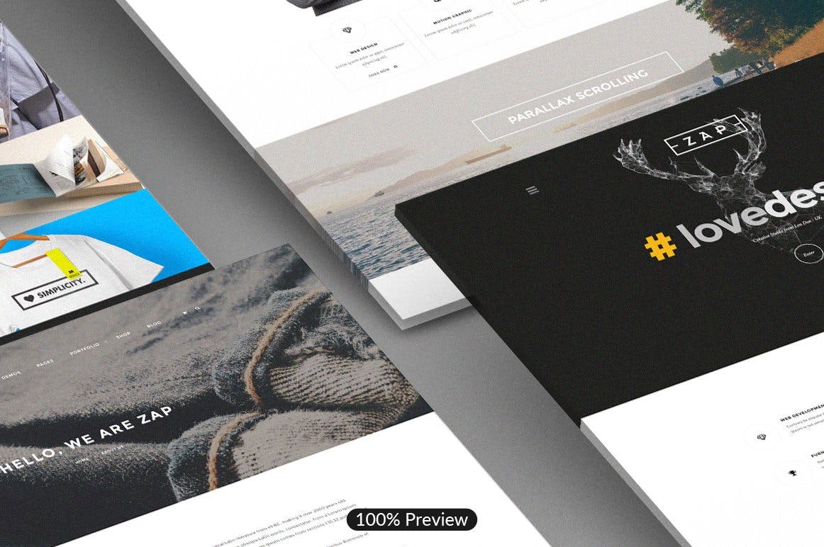 A4纸张大小网站设计作品展示样机模板 A4 Paper Mock Up插图(2)