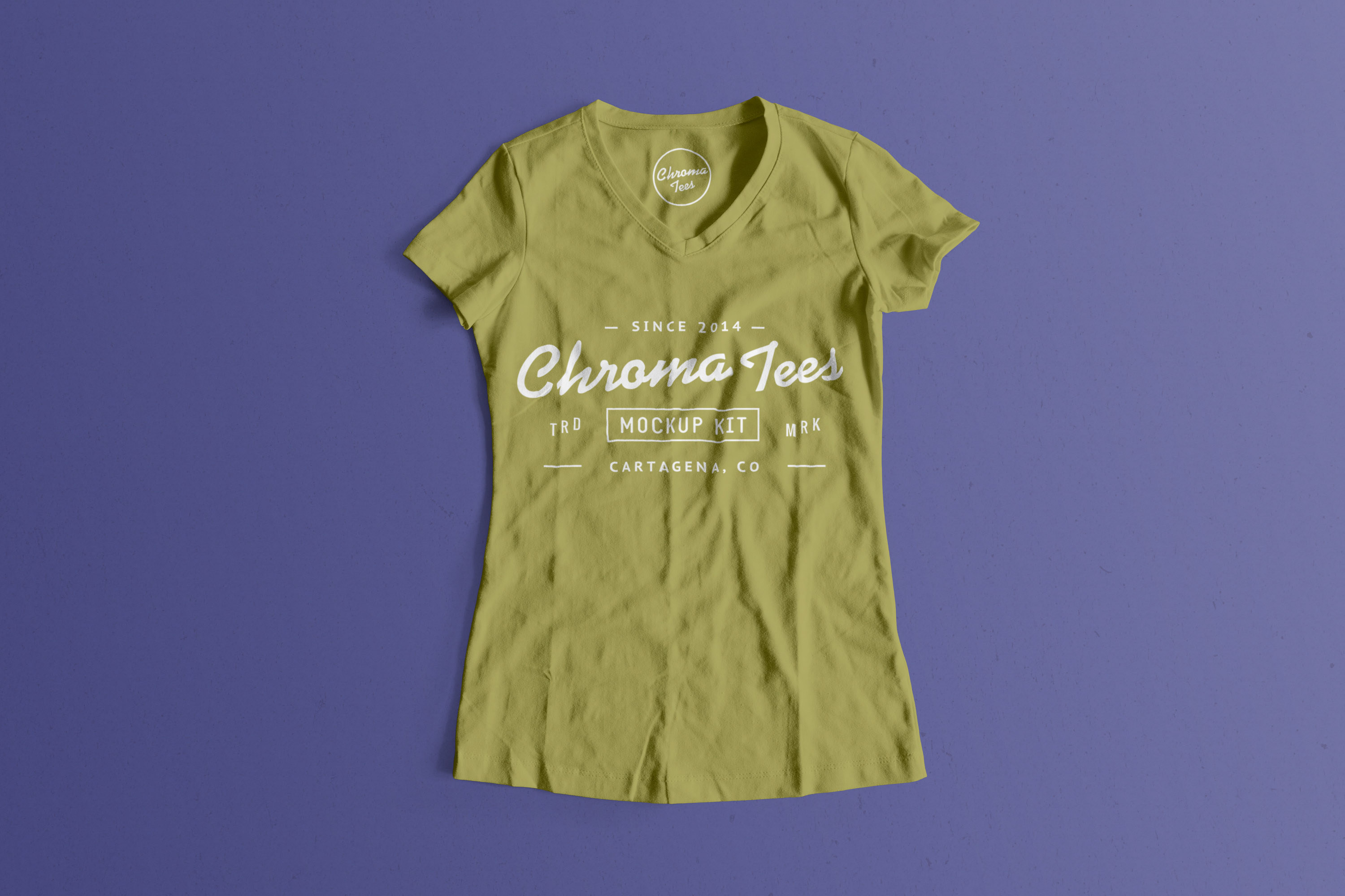 女士T恤服装设计前视图样机03 Woman Front T-Shirt Mockup 03插图