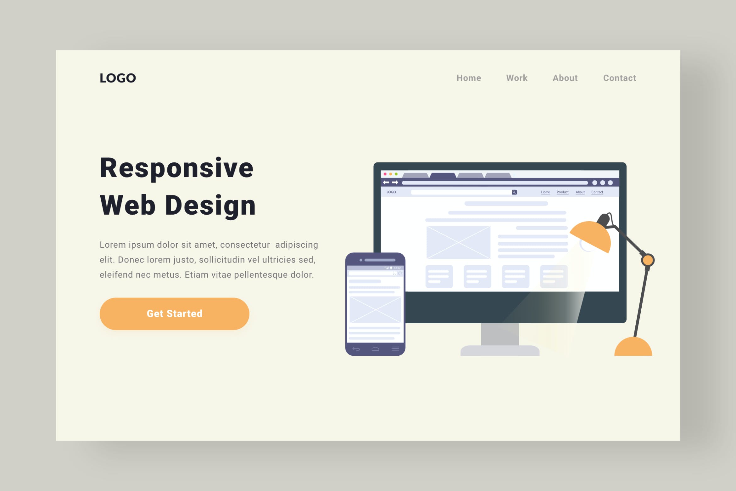 响应式交互设计主题网站设计矢量插画素材 Responsive Web Design插图