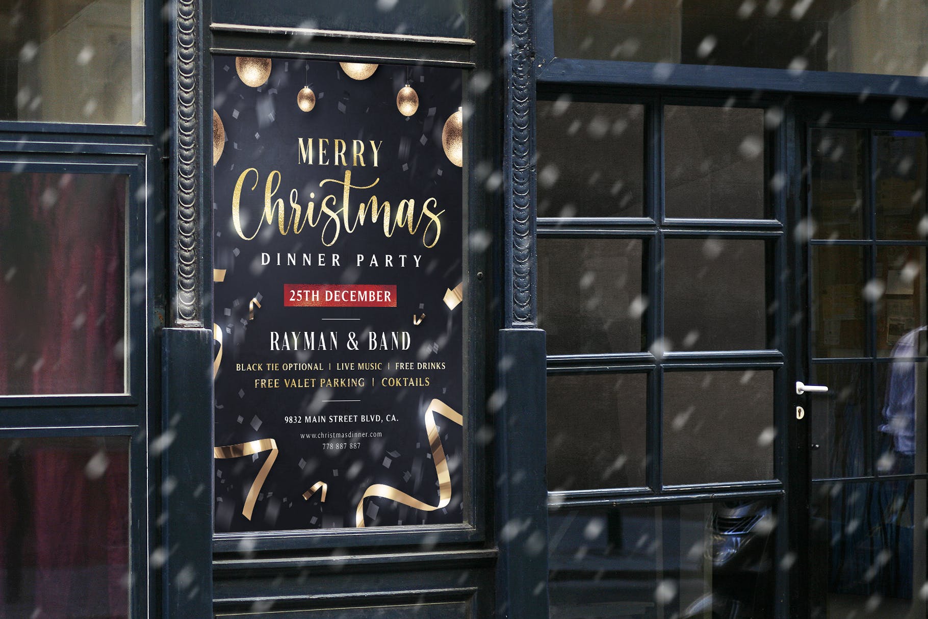 圣诞节庆祝主题海报传单设计模板v4 Christmas Flyer Template Vol.4插图(2)