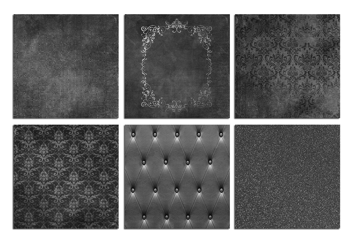 黑色复古风格几何背景纹理Black Textures插图(1)