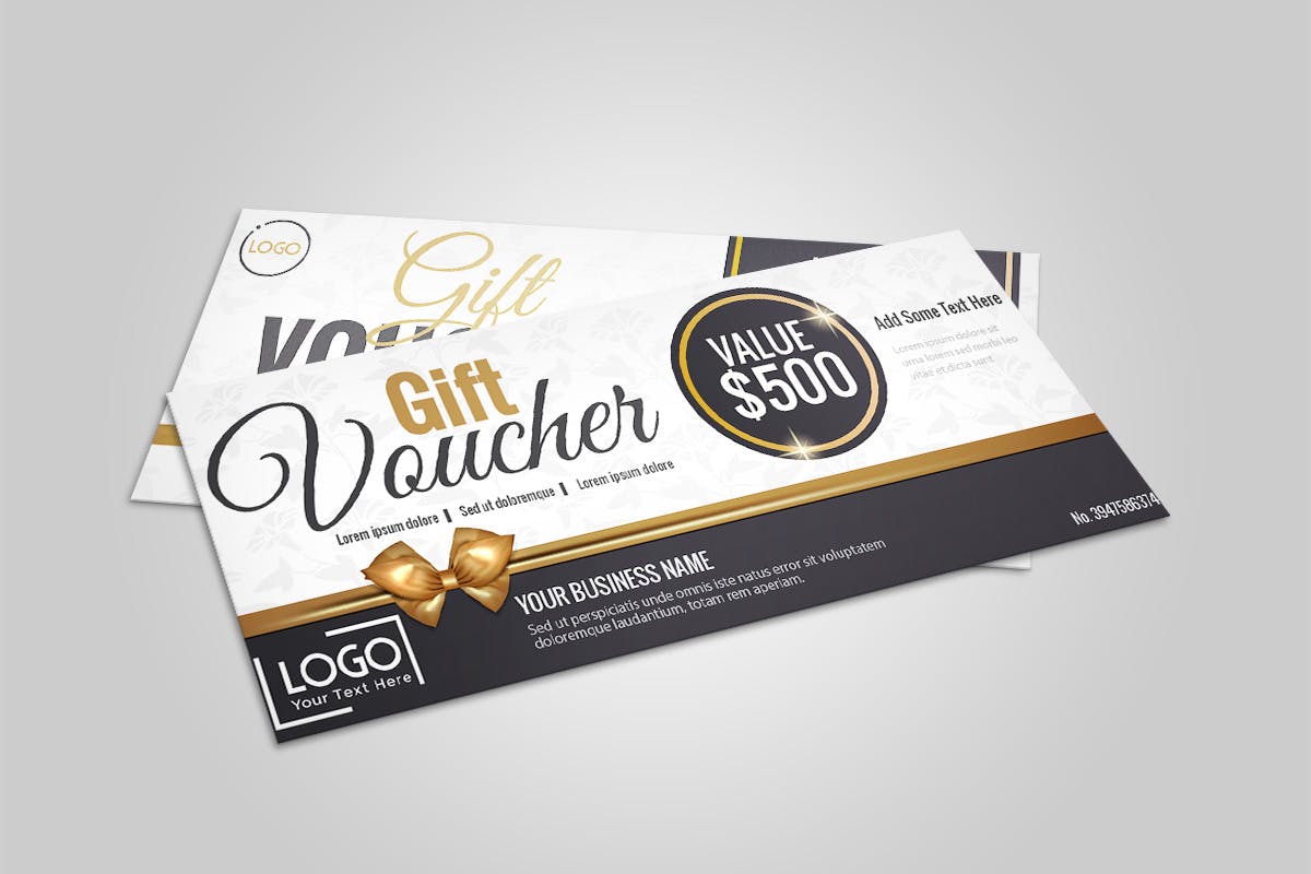 优雅礼品券/代金券设计模板 Collection of clean advertising web banners插图(5)