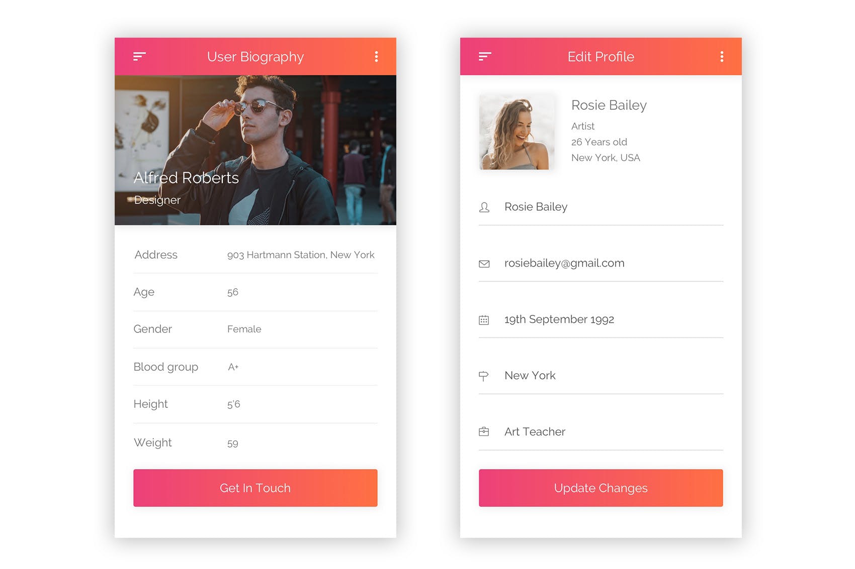 约会交友APP应用UI用户交互界面设计PSD模板 Rish- Dating, Meeting & Networking  for Photoshop插图(3)