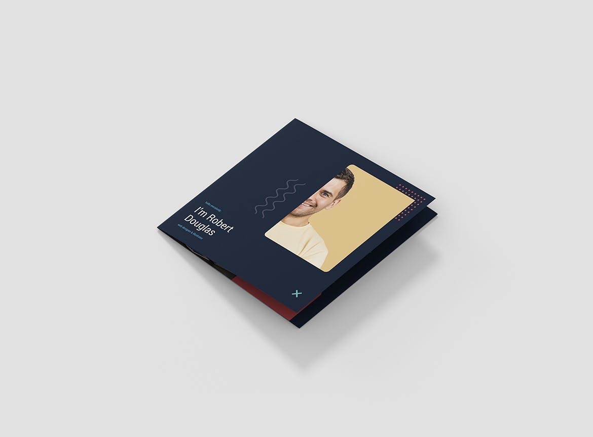 方形三折页个人彩色素材库精选简历模板 Brochure – Resume Tri-Fold Square插图(4)