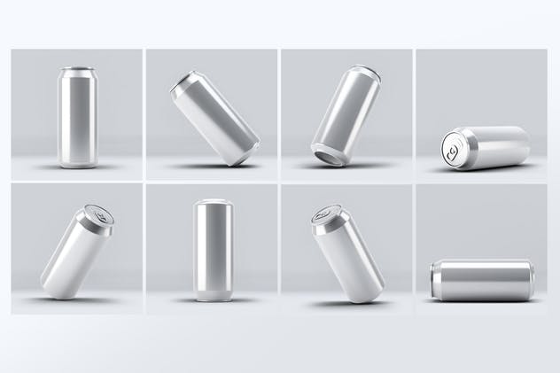 啤酒易拉罐外观包装设计样机模板 Beer Can Mock-Up插图(2)