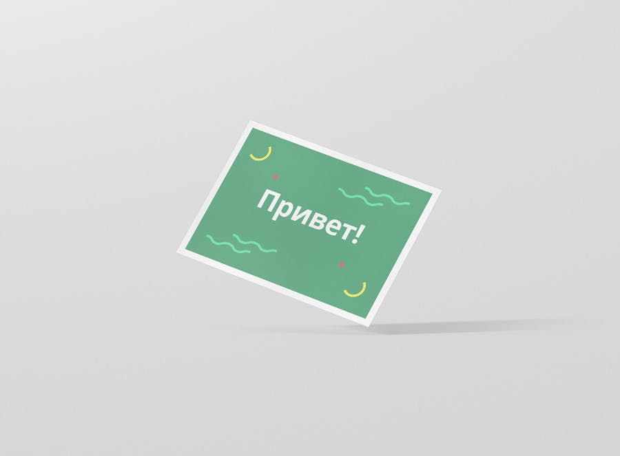 A6尺寸明信片/传单设计效果图样机 A6 Postcard / Flyer Mockup插图(4)