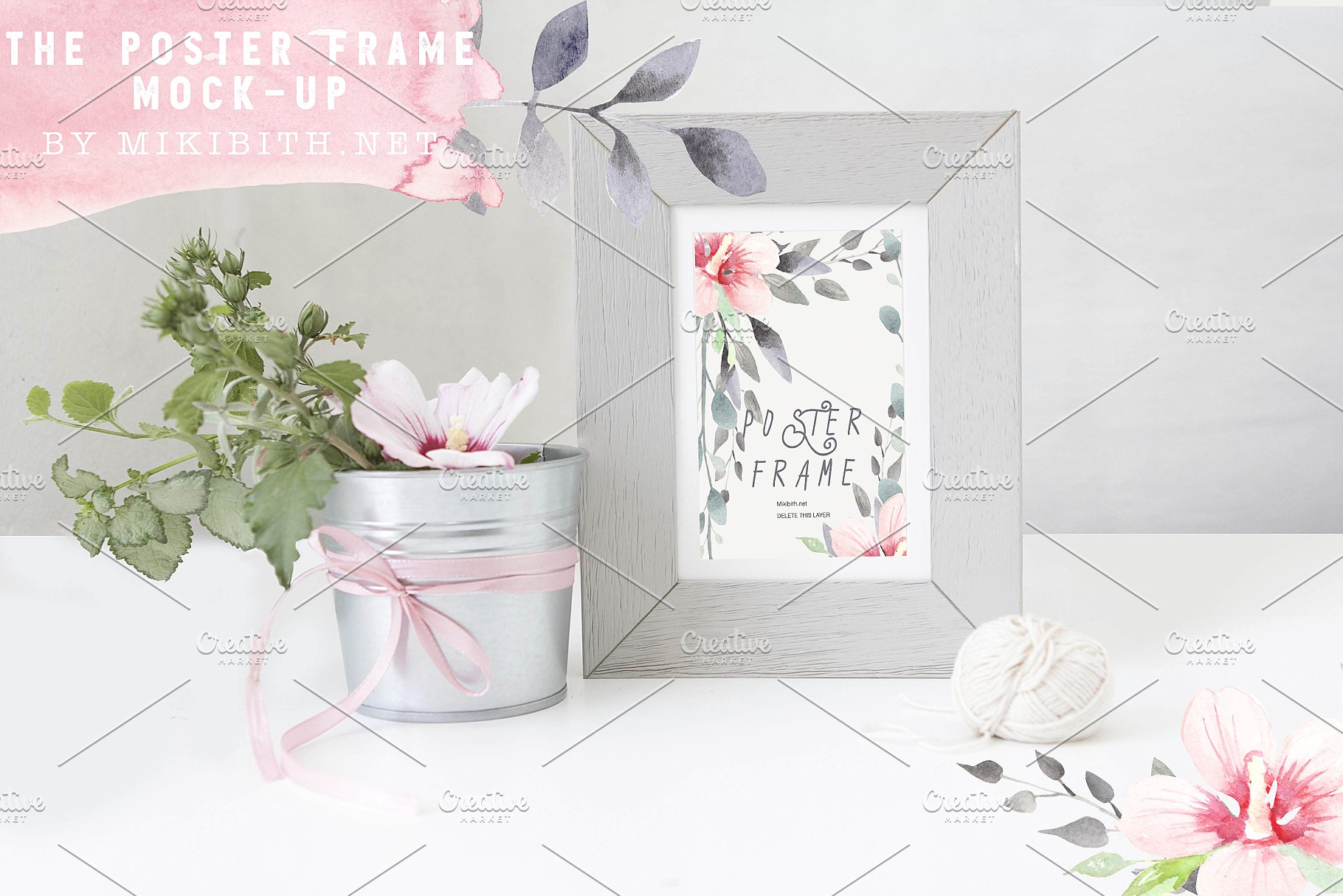 海报画报框样机 Poster frame mockups插图(1)