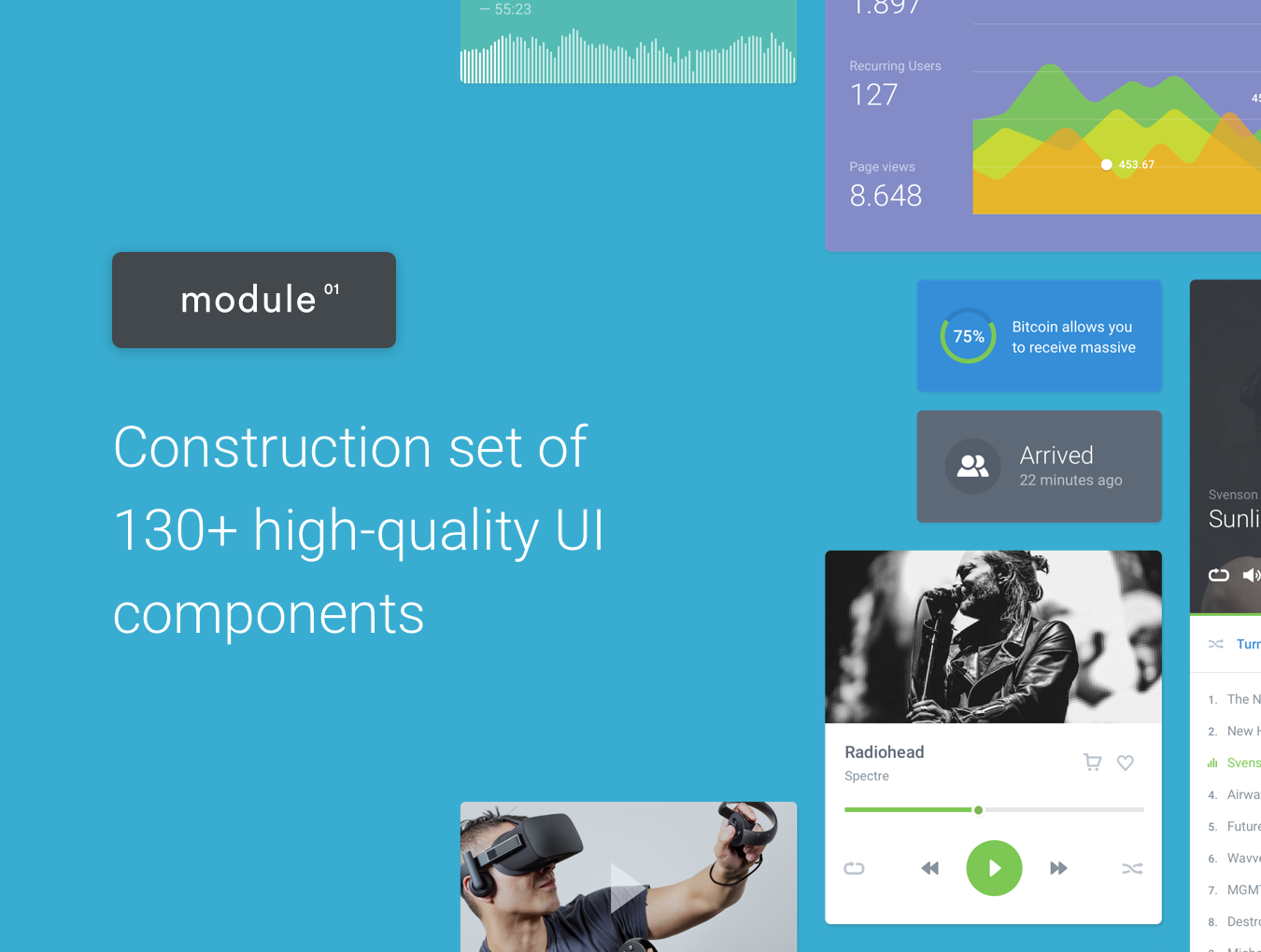 一套精美的网页UI组件套装[Sketch,PSD]插图(1)