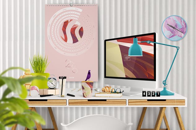 高品质的办公挂历样机生成器 Wall Calendar Mockup Creator插图(5)