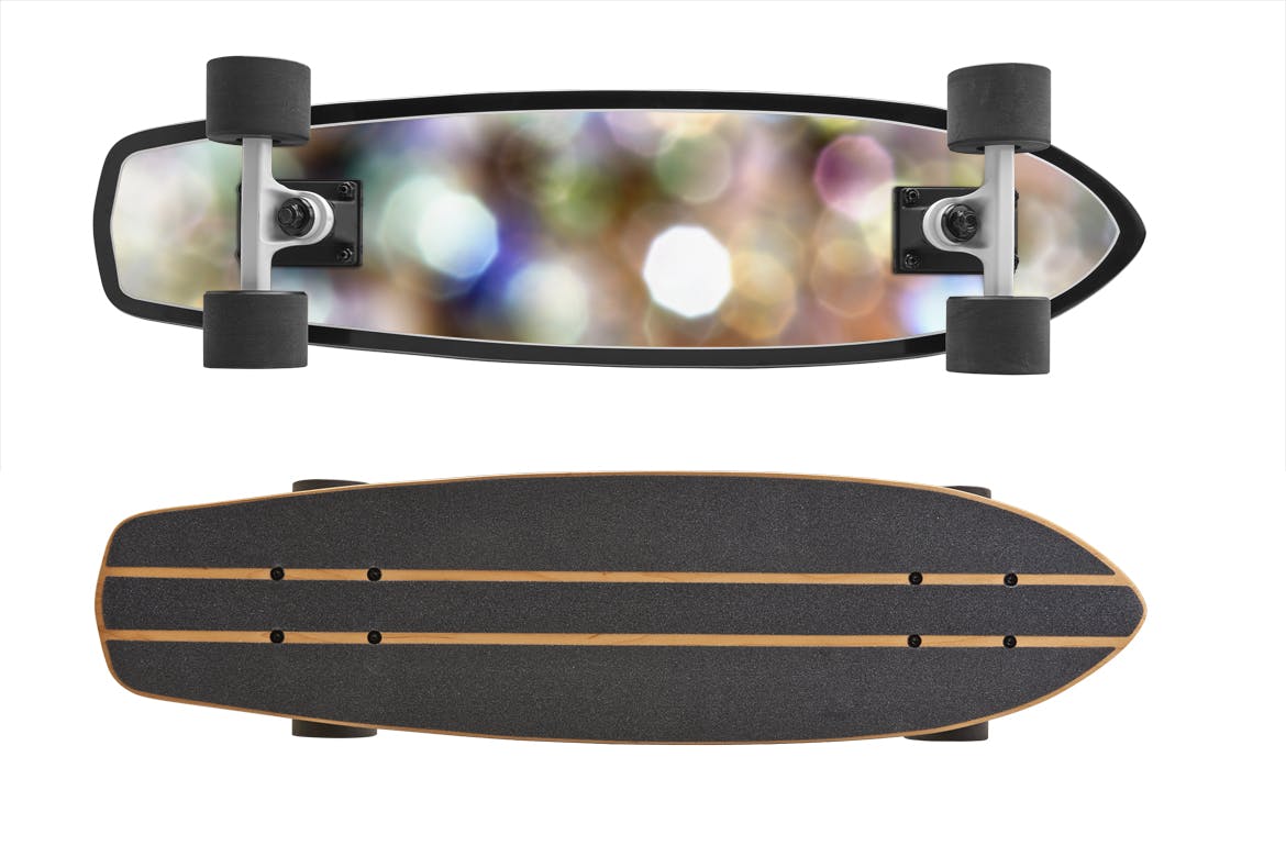 滑板外观设计俯视图&底部图样机模板 Skate_Board_Mockup插图(1)