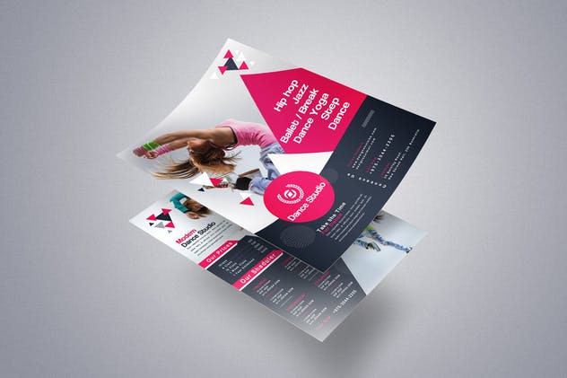 舞蹈工作室宣传海报传单模板 Dance Studio Flyer插图(1)
