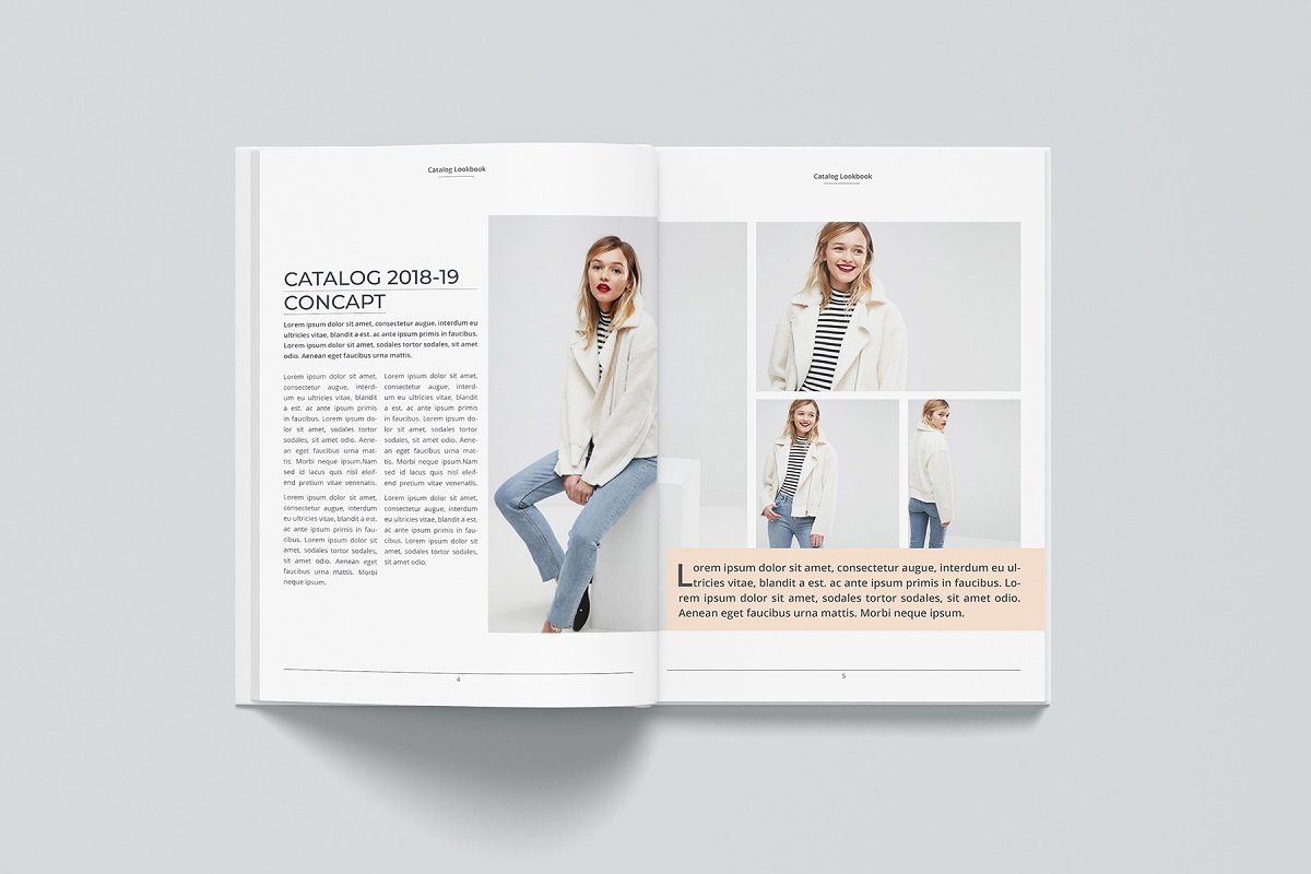 女性时尚服装摄影画册模板插图(2)
