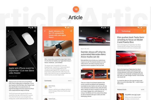 Material设计风格APP应用开发标准UI套件 Lora – Android Material Design UI Kit插图(10)