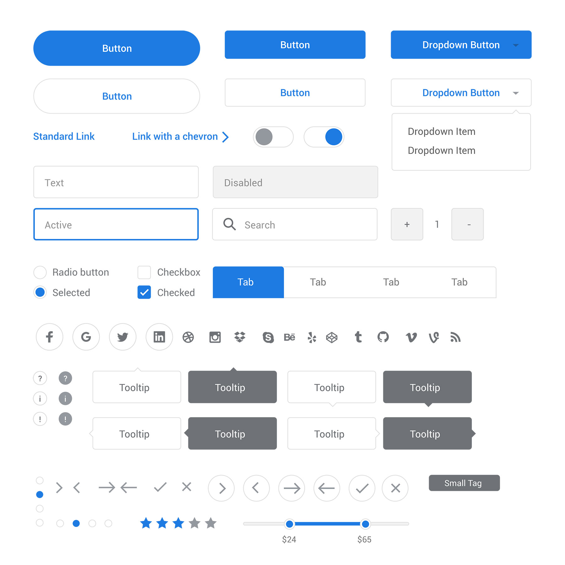 网页白色基础元素线框