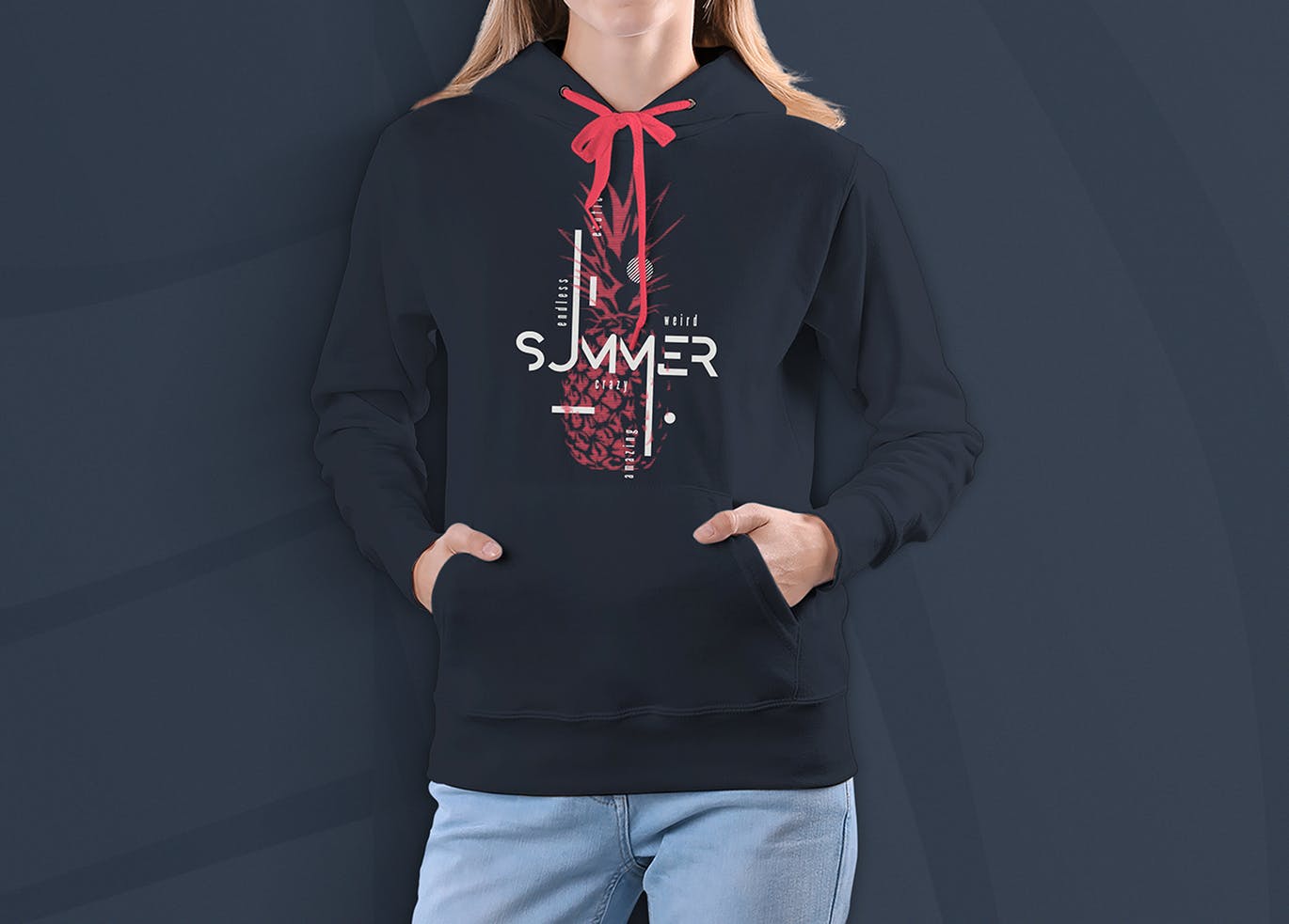 女士冬装卫衣运动服样机模板v01 Winter Hoodie Mockup Vol 01插图(1)