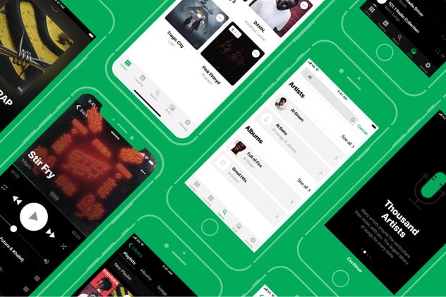 音乐社交APP应用UI设计套件 Heavy UI Kit: Music插图(5)