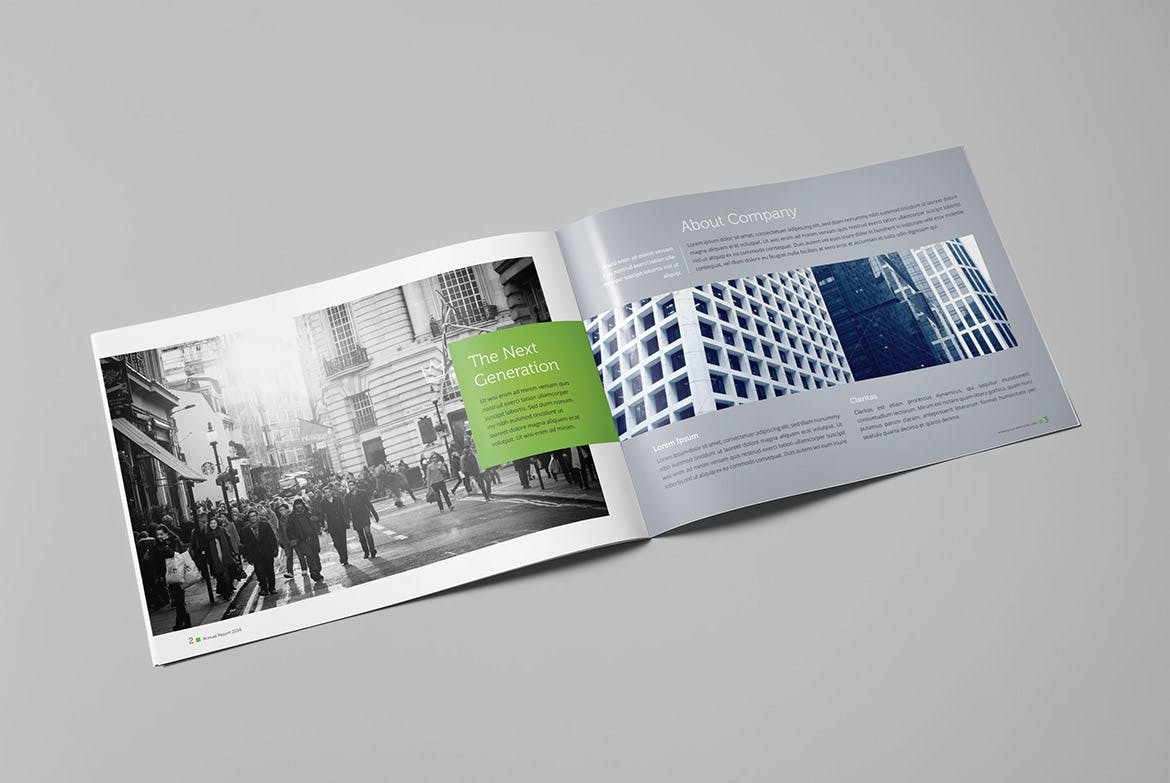 企业年度报告/行业分析报告设计模板 Annual Report Landscape插图(2)