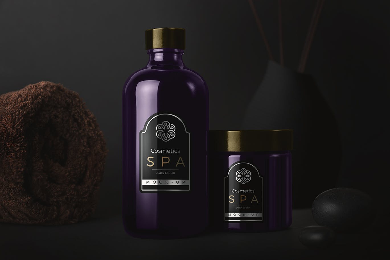 高品质的高端会所SPA化妆品样机展示模型mockups插图(8)