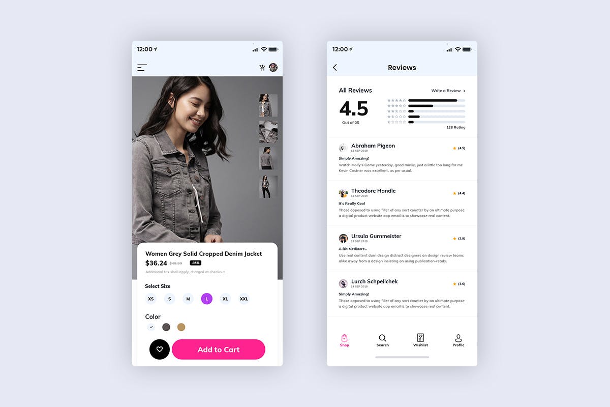 高品质时尚购物网上商城APP设计套件 Midastra-Fashion Shopping Mobile App UI kit Light插图(3)