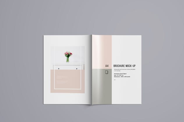 A4企业介绍宣传册样机模板 A4 Brochure Mockup插图(13)