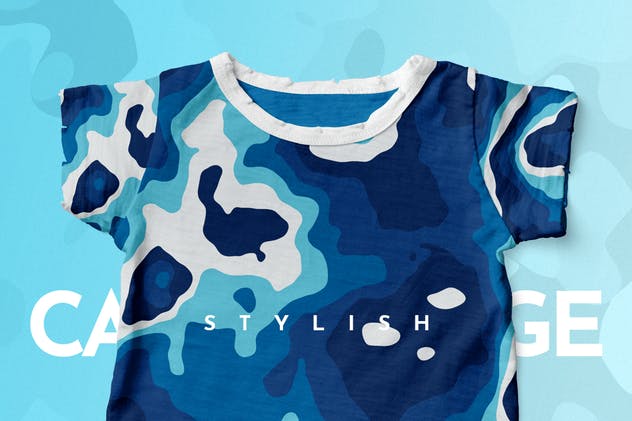 10款高清时尚迷彩纺织印花图案背景素材 Stylish Camouflage Backgrounds插图(2)