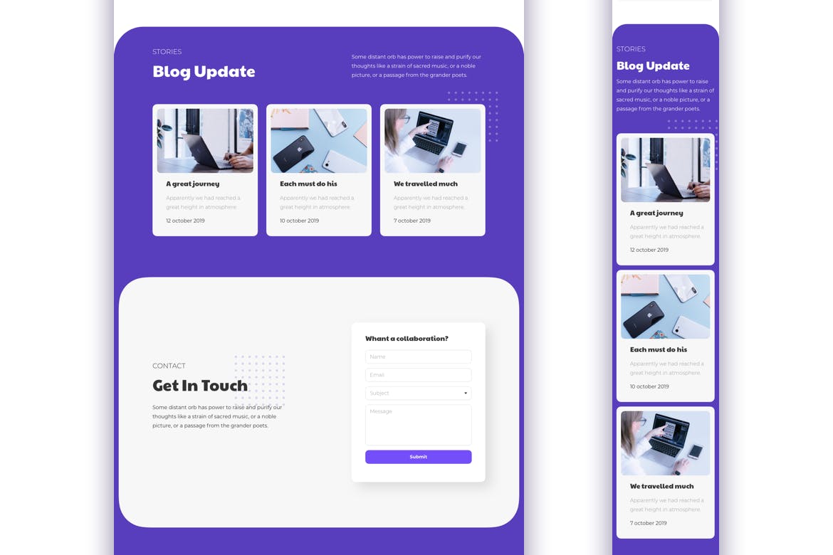 响应式设计风格作品集网站着陆页模板 Portfolio Responsive Landing Page插图(5)