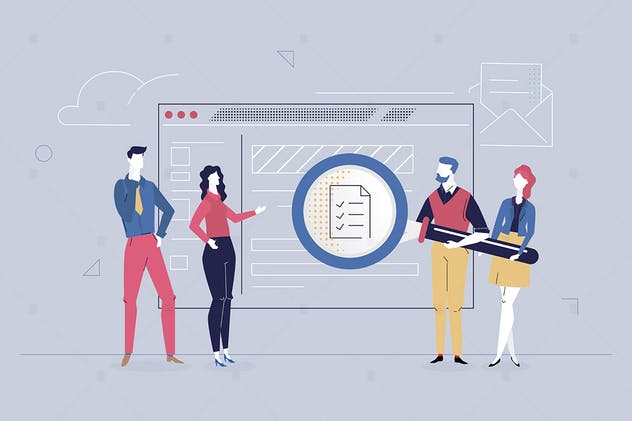 商业策划-扁平化设计插画 Business planning – flat design style illustration插图(1)