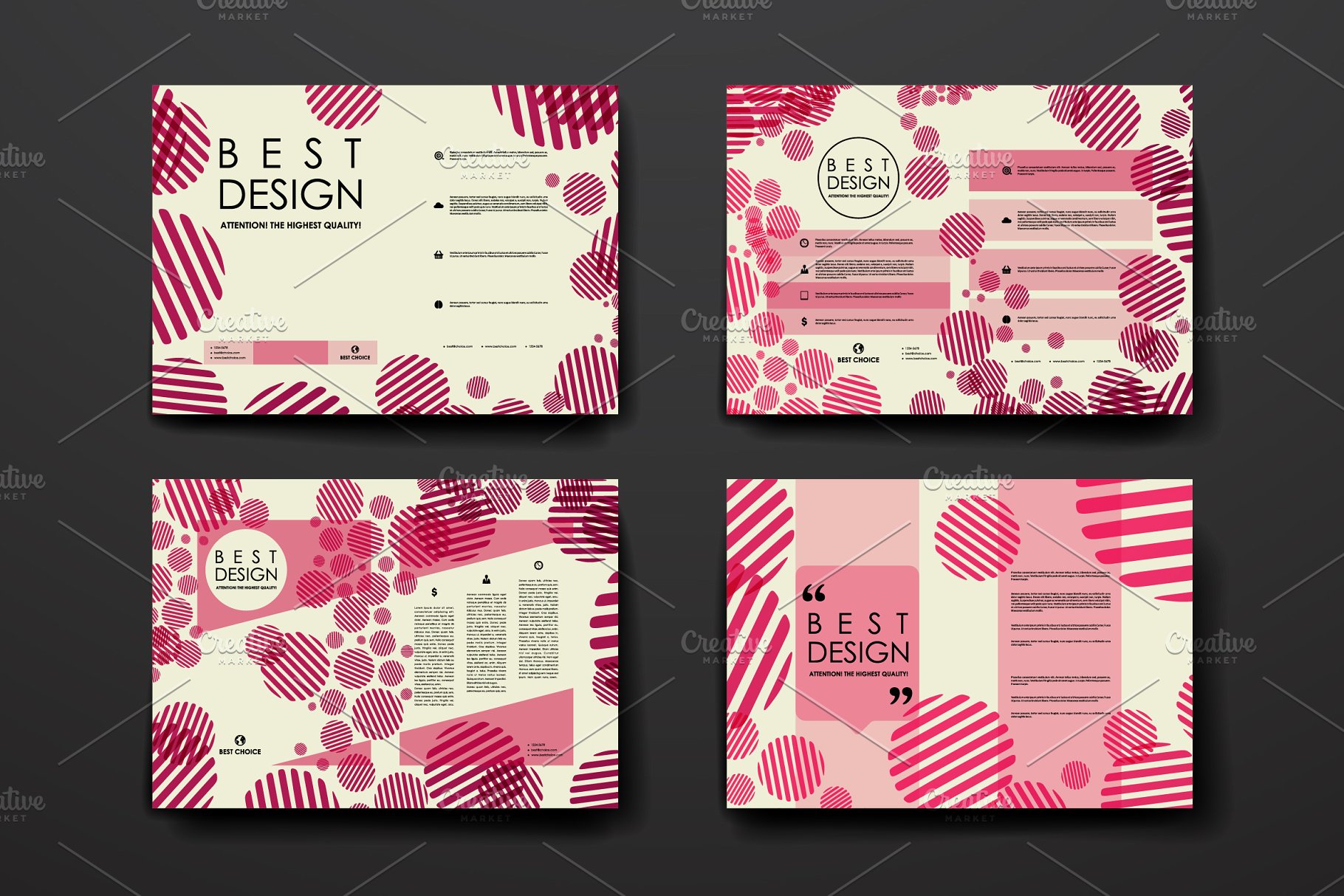 抽象背景产品企业宣传画册模板 Abstract Brochures插图(2)