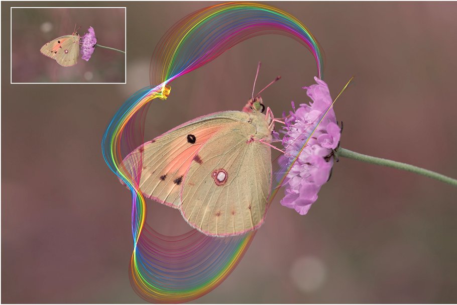 5K分辨率彩虹波纹叠层背景 5K Rainbow Waves Overlays插图(1)