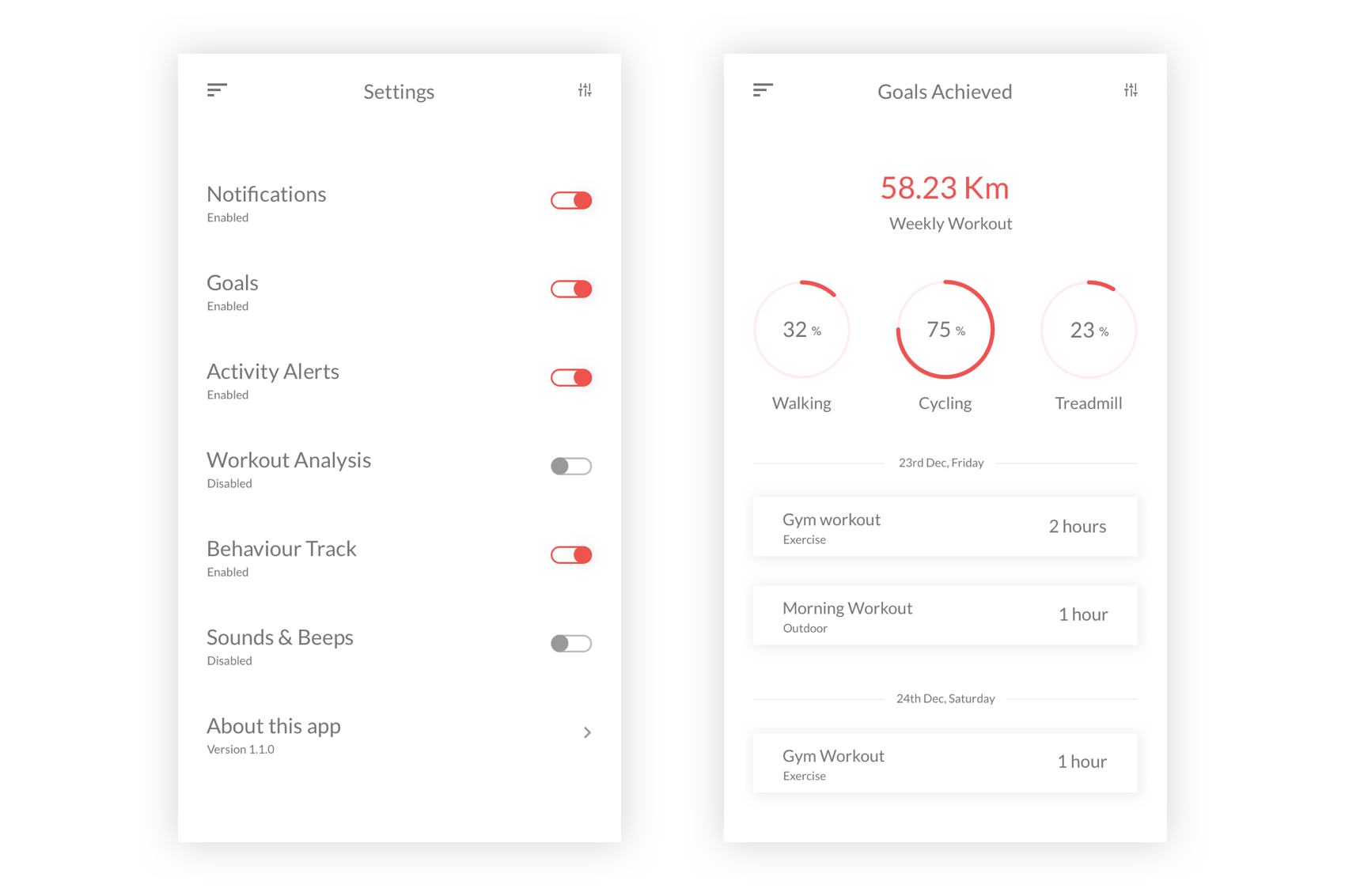 健身俱乐部/健身运动APP应用UI设计套件XD模板 Fitness – Health, Workout & Gym UI Kit in Adobe XD插图(3)