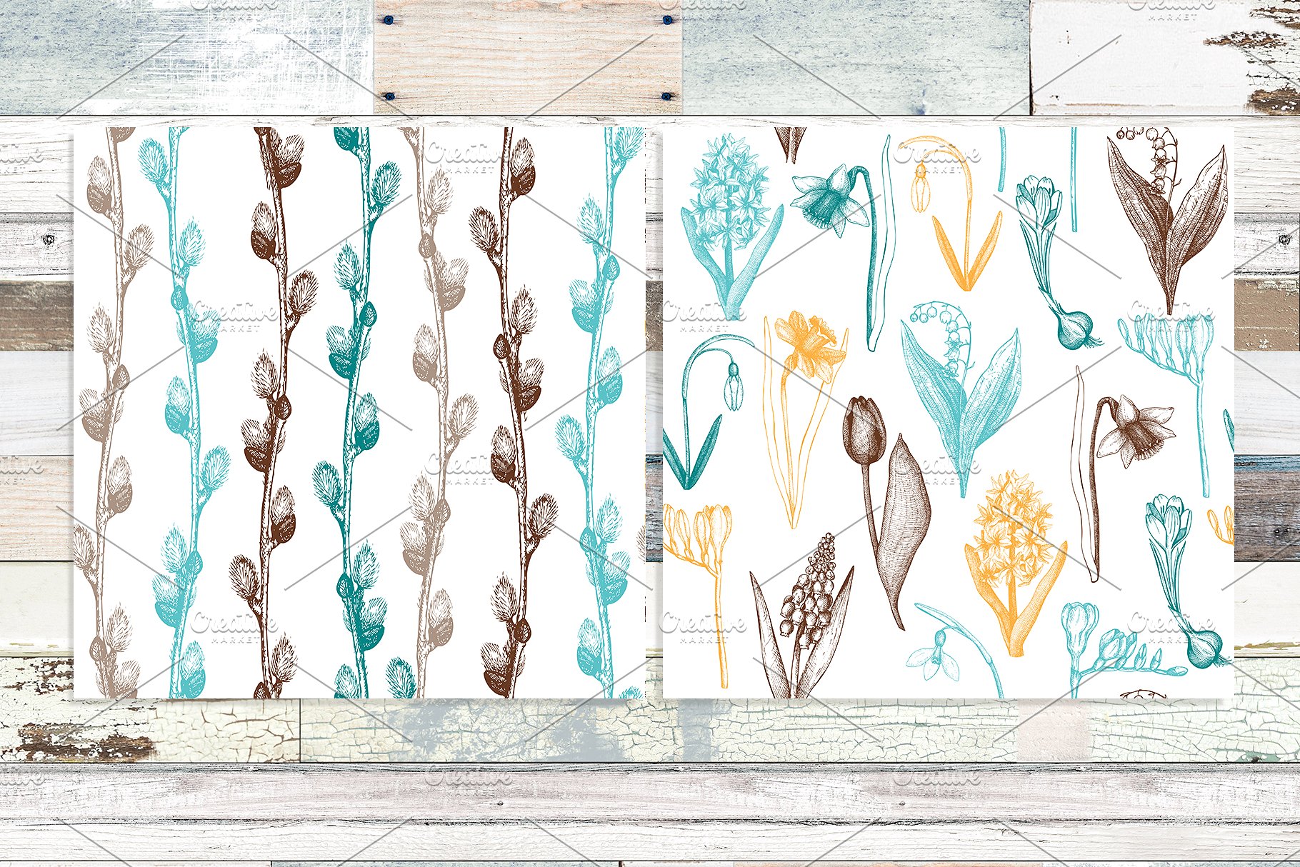 复活节和春天插画元素集 Easter & Spring Illustrations Set插图(6)