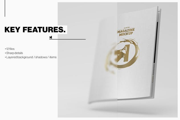 A4企业产品服务目录手册印刷品样机 A4 Magazine Catalog Mockup插图(6)