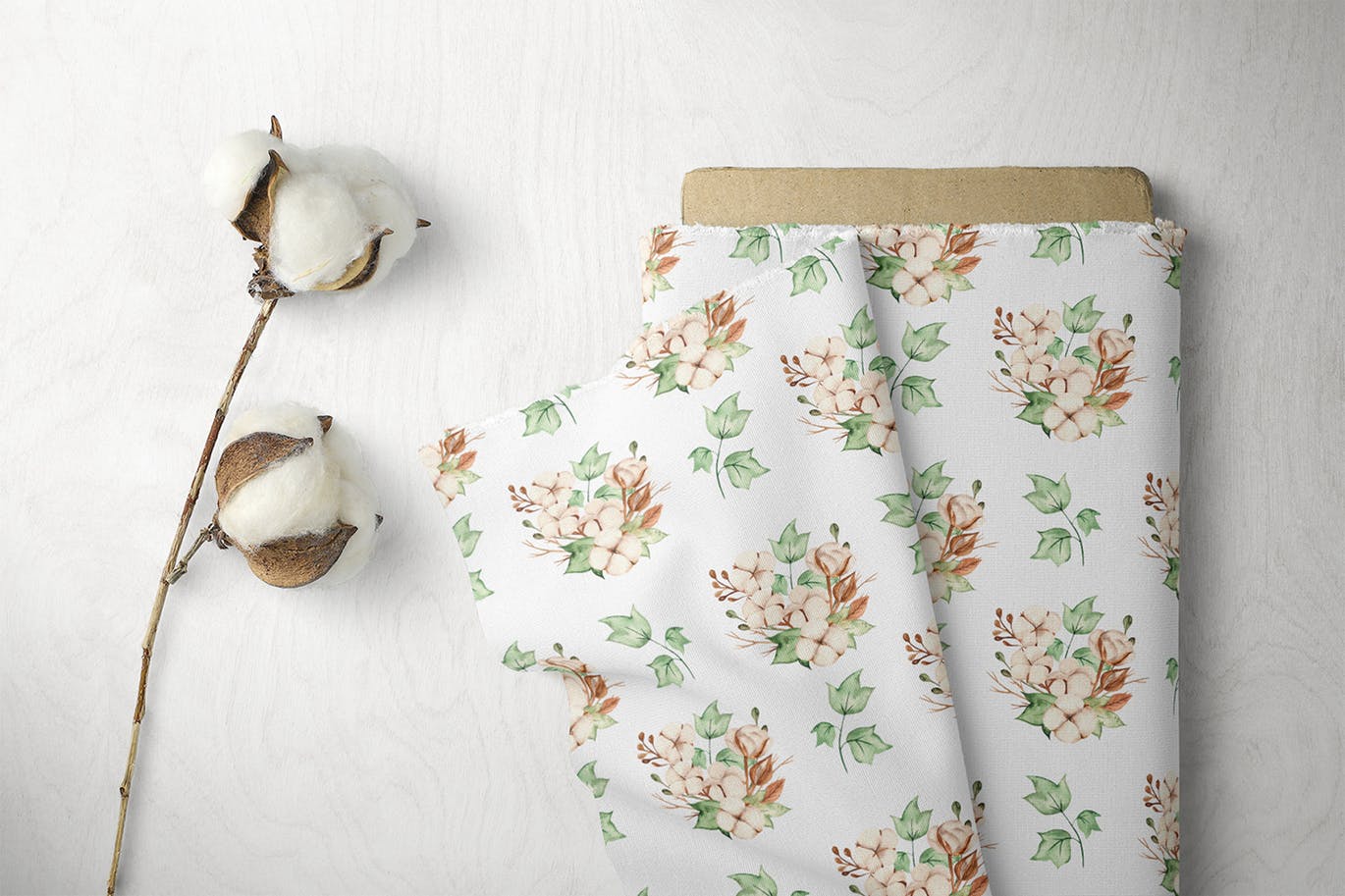 水彩棉花手绘剪贴画/花框/花环素材库精选设计素材 Watercolor cotton. Clipart, frames, wreaths插图(9)