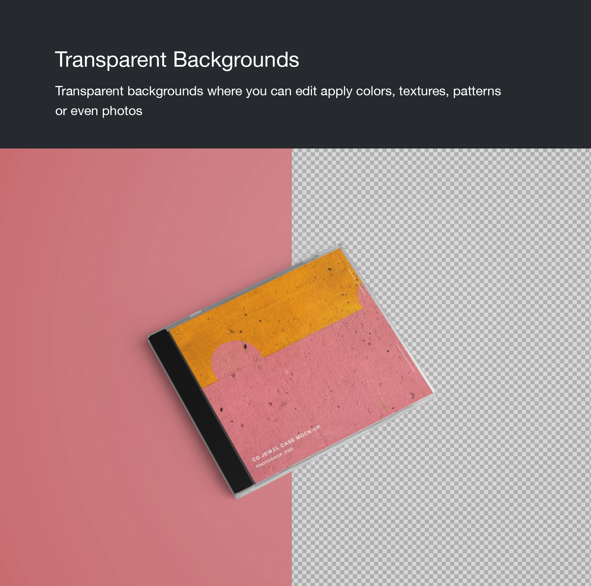 CD盒包装盒外观设计效果图样机PSD模板 CD Jewel Case Mockup – Photoshop .PSD插图(8)