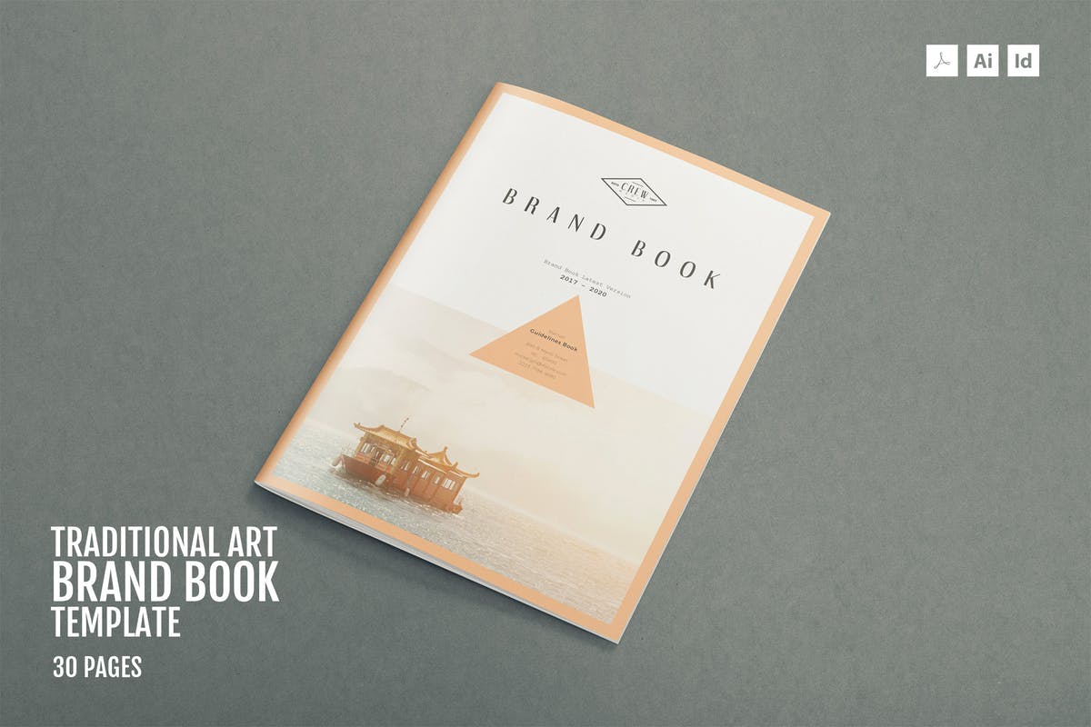 传统艺术品牌指南手册模板 Traditional Art – Brand Guideline Template插图