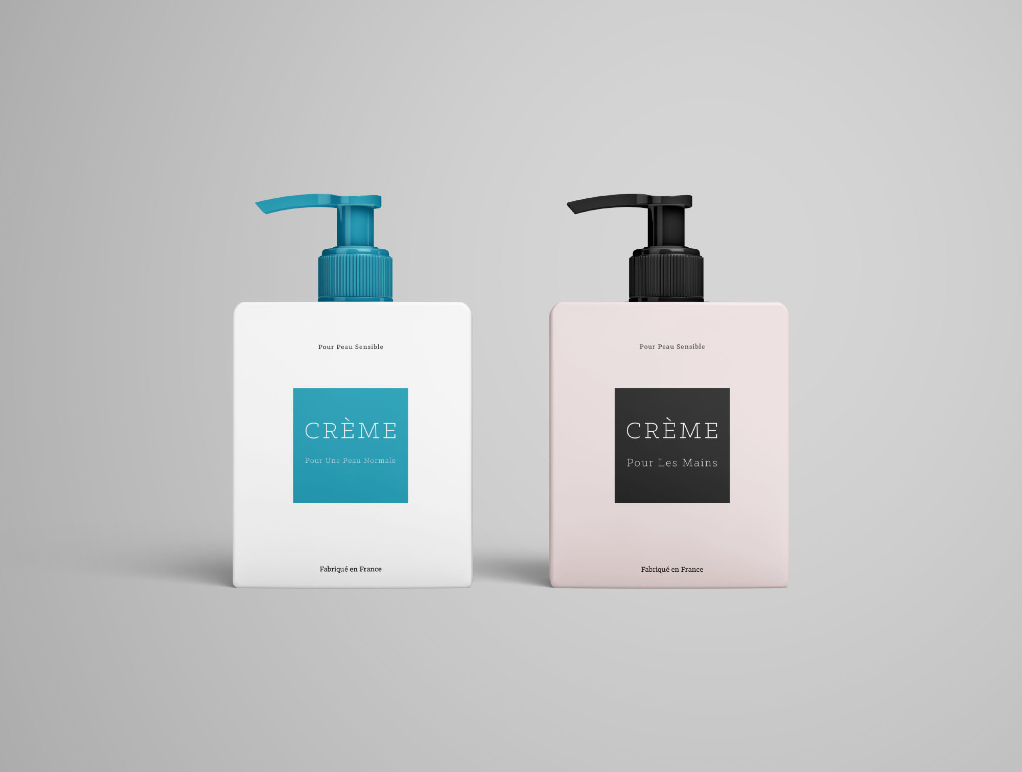 按压式瓶乳液包装外观设计样机模板 Cream Bottle Mockup插图(6)