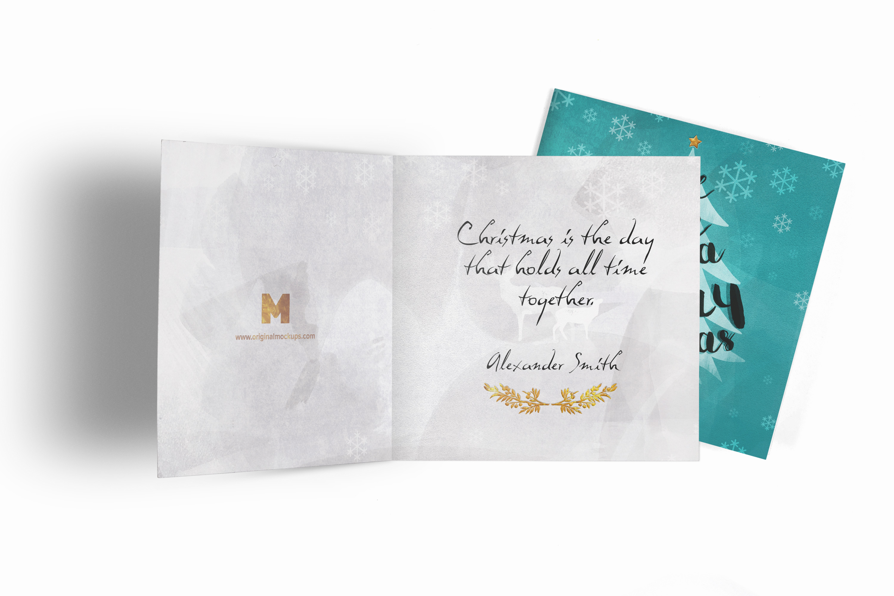 贺卡设计预览样机模板05 Greeting Card Mockup 05插图